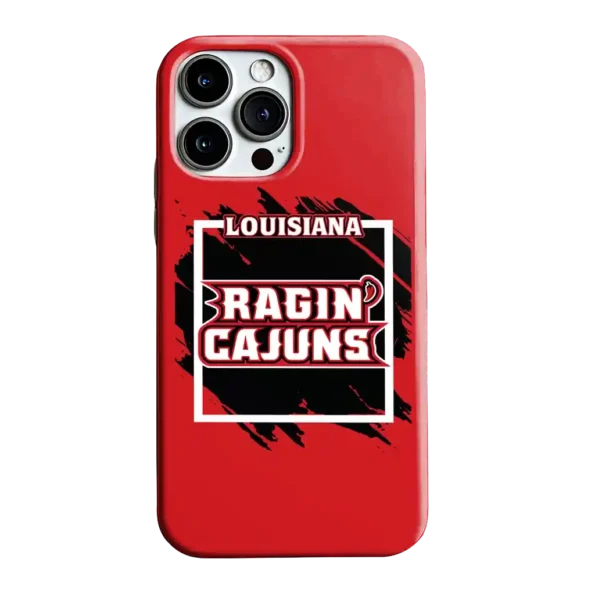 louisiana ragin cajuns brush square red phone case best selling
