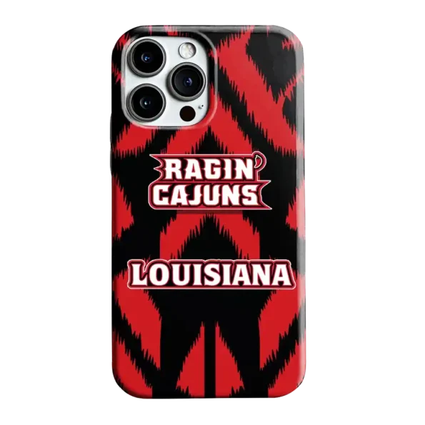 louisiana ragin cajuns chevron zigzag red phone case best selling