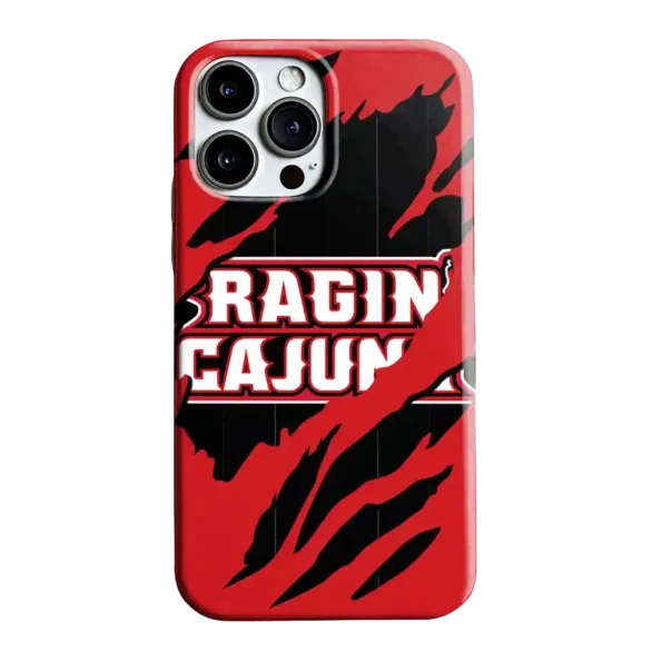 louisiana ragin cajuns claw scar red black phone case best selling