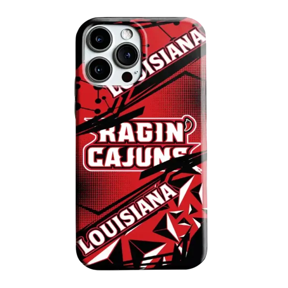 louisiana ragin cajuns jagged flash red black phone case best selling