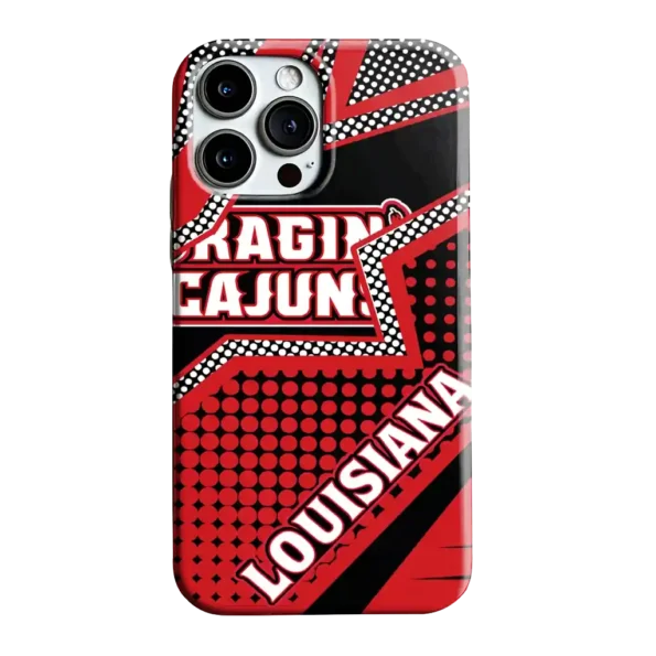 louisiana ragin cajuns star outline red phone case best selling
