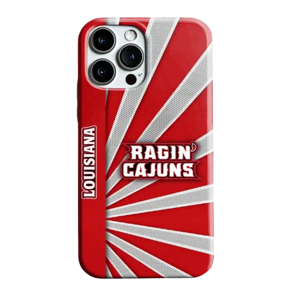 louisiana ragin cajuns sunburst rays red phone case best selling