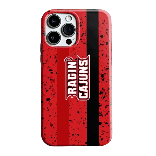 louisiana ragin cajuns textured stripe red phone case best selling