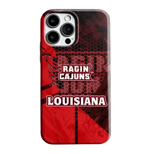 louisiana ragin cajuns web overlay red phone case best selling