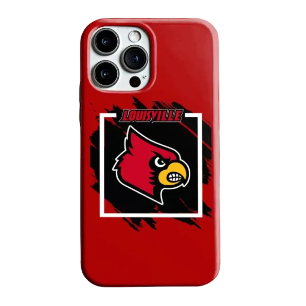 louisville cardinals brush square red phone case best selling