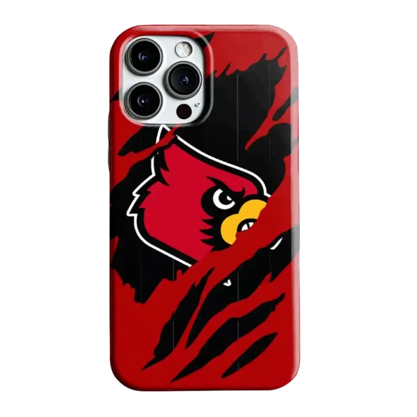 louisville cardinals claw scar red black phone case best selling
