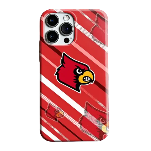 louisville cardinals linear stripes red phone case best selling