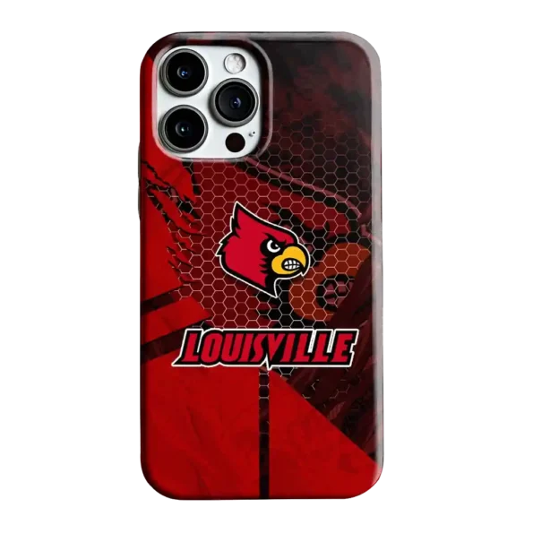 louisville cardinals web overlay red phone case best selling