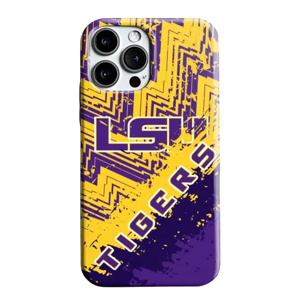 lsu tigers abstract zigzag purple phone case best selling