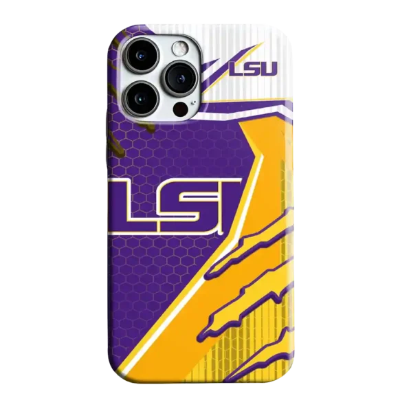 lsu tigers armor streaks purple phone case best selling