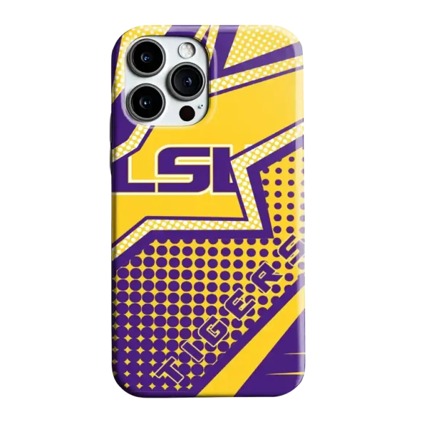 lsu tigers star outline purple phone case best selling