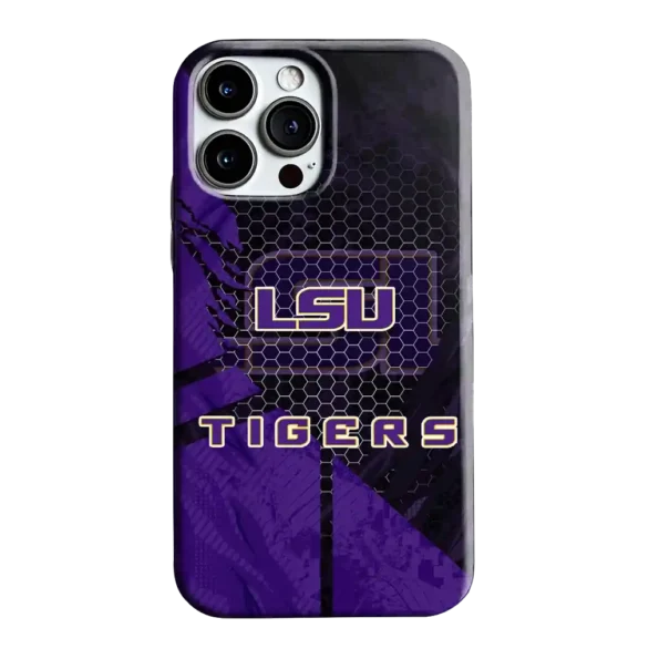 lsu tigers web overlay purple phone case best selling