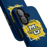 marquette-golden-eagles-brush-square-blue-phone-case-best-selling.webp