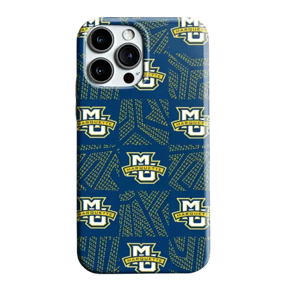marquette golden eagles chevron squares blue phone case best selling