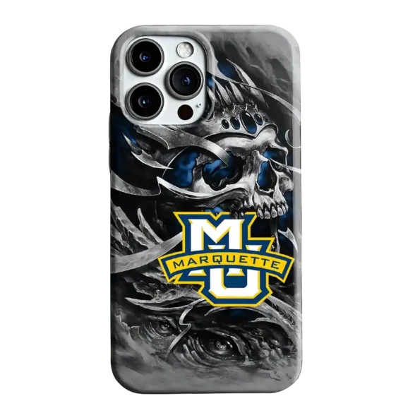 marquette golden eagles skull blades blue gray phone case best selling