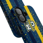 marquette-golden-eagles-textured-stripe-blue-phone-case-best-selling.webp
