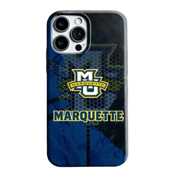 marquette golden eagles web overlay blue phone case best selling