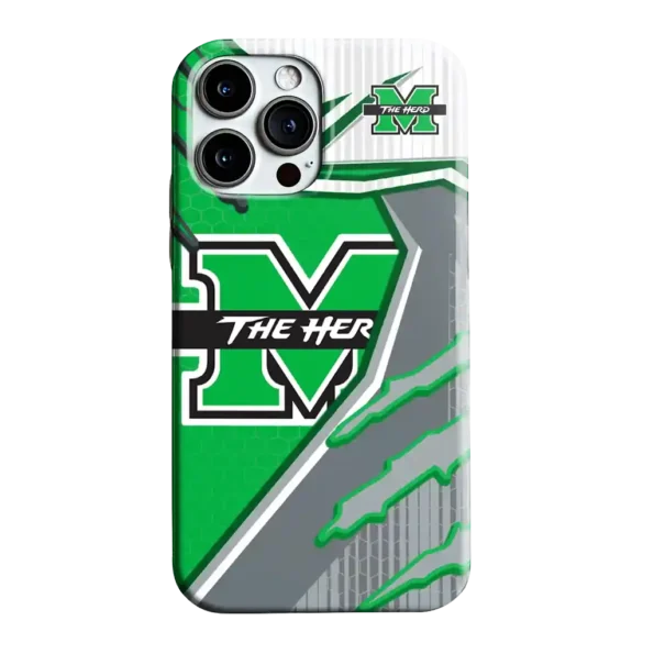 marshall thundering herd armor streaks green phone case best selling