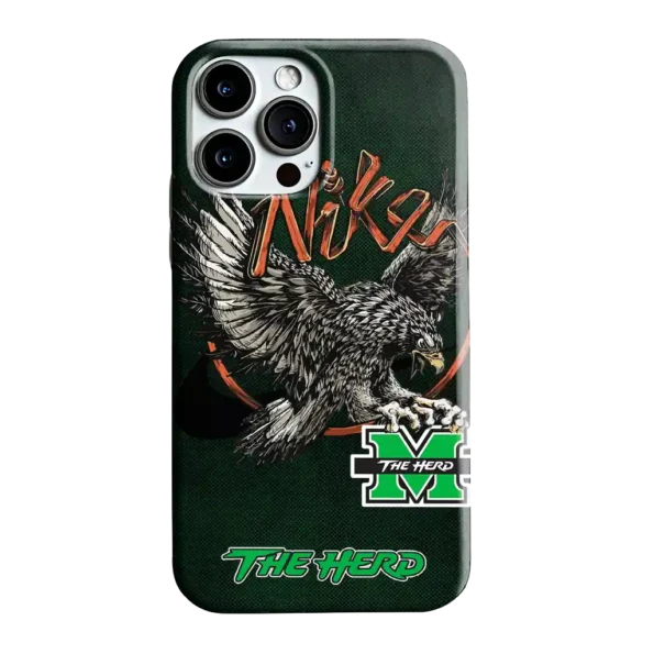 marshall thundering herd eagle soar green phone case best selling