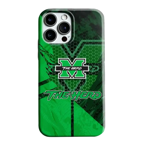 marshall thundering herd web overlay green phone case best selling