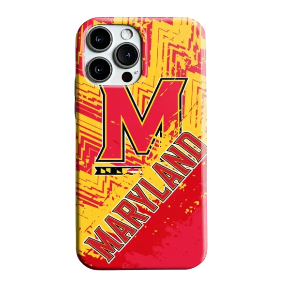 maryland terrapins abstract zigzag red phone case best selling