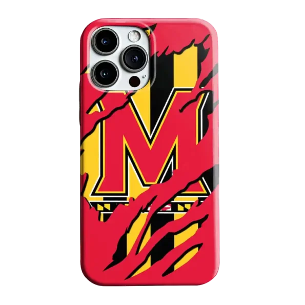 maryland terrapins claw scar red black phone case best selling