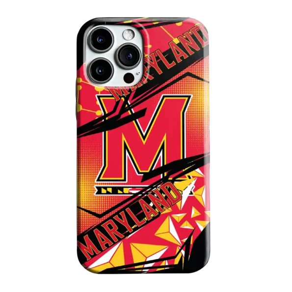 maryland terrapins jagged flash red black phone case best selling