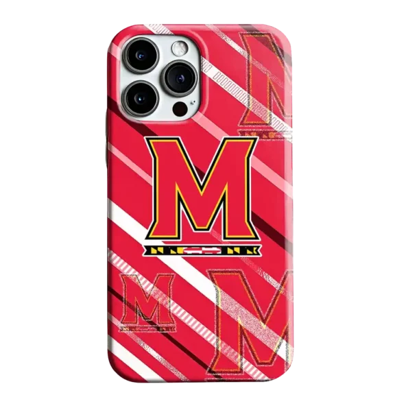 maryland terrapins linear stripes red phone case best selling