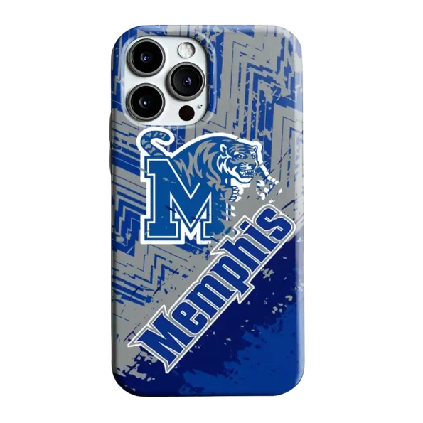 memphis tigers abstract zigzag blue phone case best selling