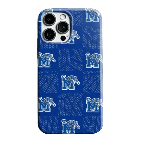 memphis tigers chevron squares blue phone case best selling