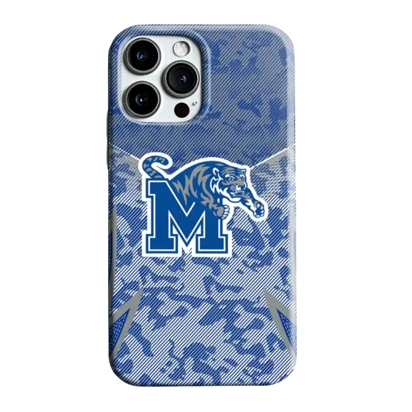 memphis tigers striped overlay blue phone case best selling