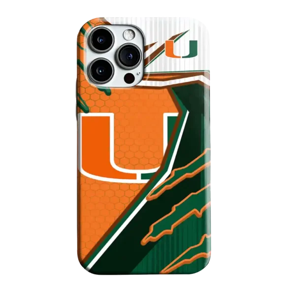 miami hurricanes armor streaks orange phone case best selling