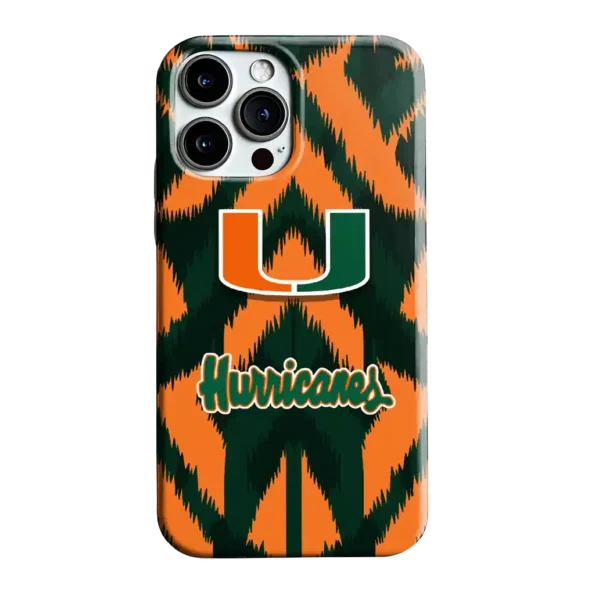 miami hurricanes chevron zigzag orange phone case best selling