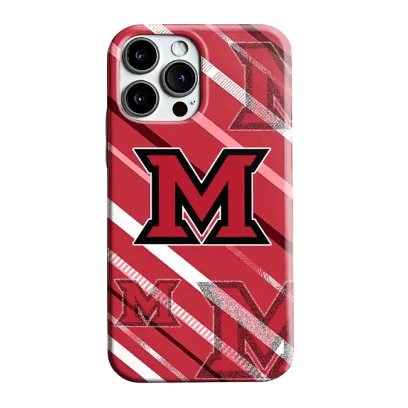miami redhawks linear stripes red phone case best selling
