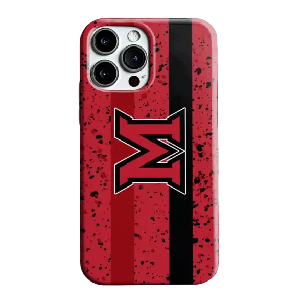 miami redhawks textured stripe red phone case best selling