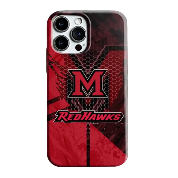 miami redhawks web overlay red phone case best selling