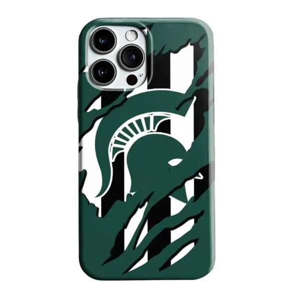 michigan state spartans claw scar green black phone case best selling