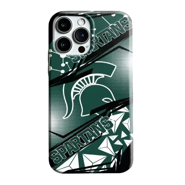 michigan state spartans jagged flash green black phone case best selling
