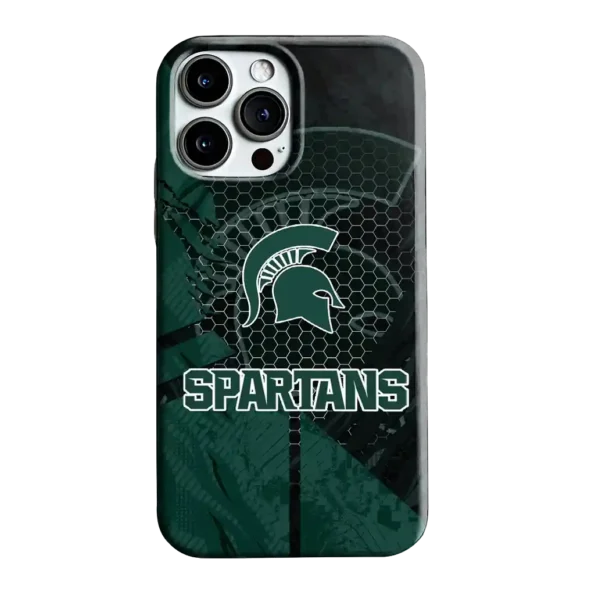 michigan state spartans web overlay green phone case best selling
