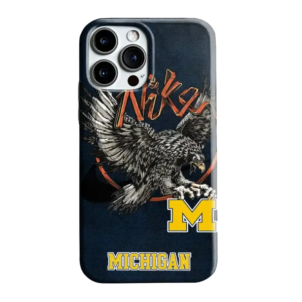 michigan wolverines eagle soar blue phone case best selling