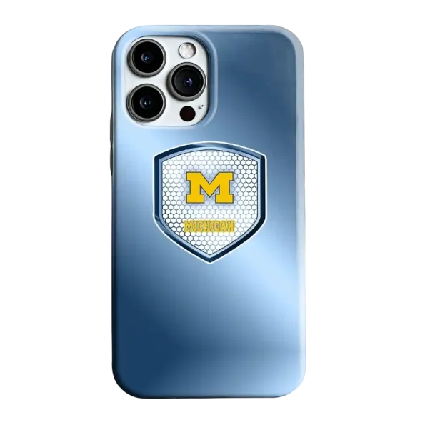 michigan wolverines shield mesh blue phone case best selling