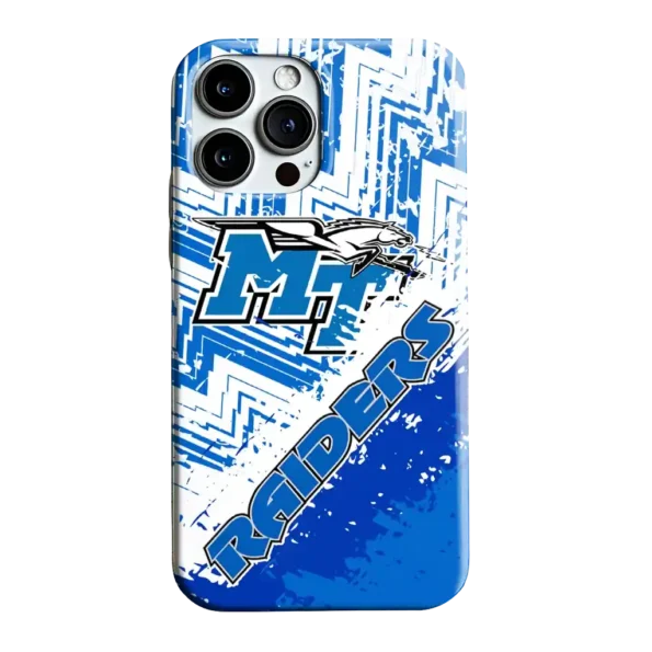 middle tennessee blue raiders abstract zigzag blue phone case best selling