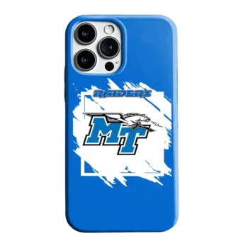 Middle Tennessee Blue Raiders Brush Square Blue Phone Case