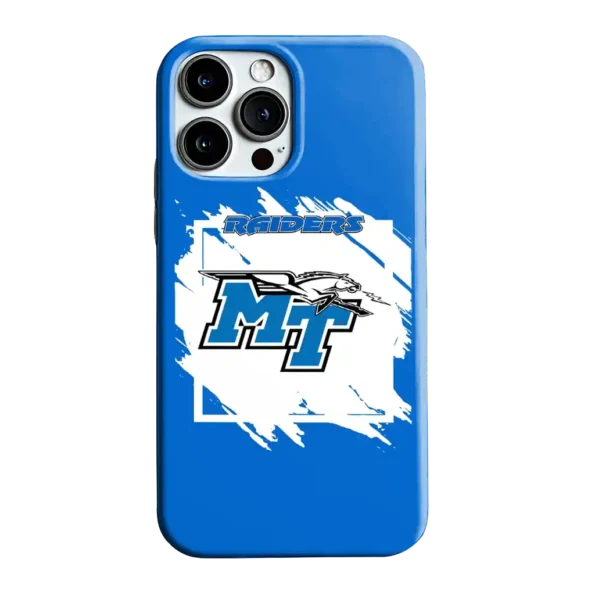 middle tennessee blue raiders brush square blue phone case best selling