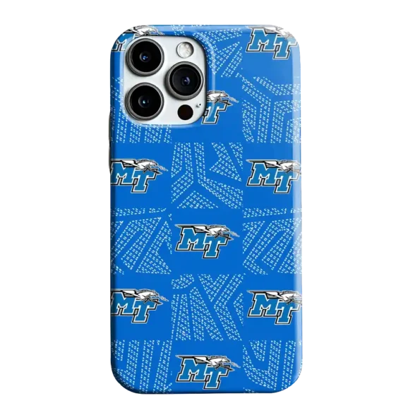 middle tennessee blue raiders chevron squares blue phone case best selling