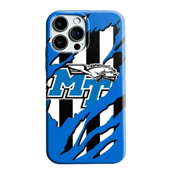 middle tennessee blue raiders claw scar blue black phone case best selling