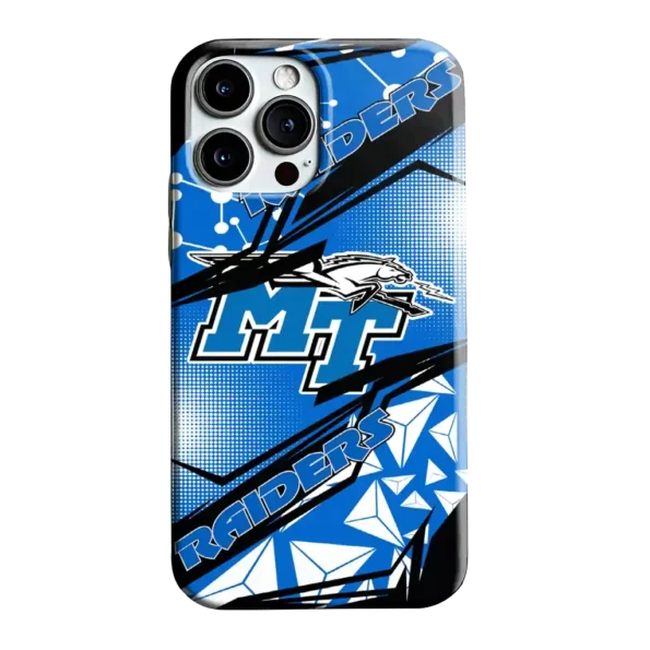 middle tennessee blue raiders jagged flash blue black phone case best selling