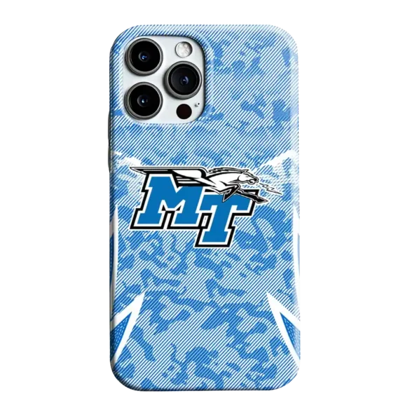 middle tennessee blue raiders striped overlay blue phone case best selling