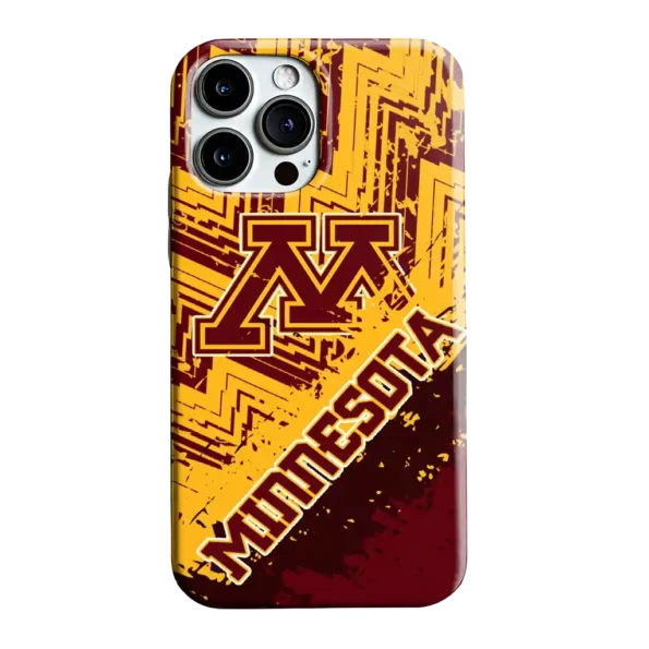 minnesota golden gophers abstract zigzag maroon phone case best selling
