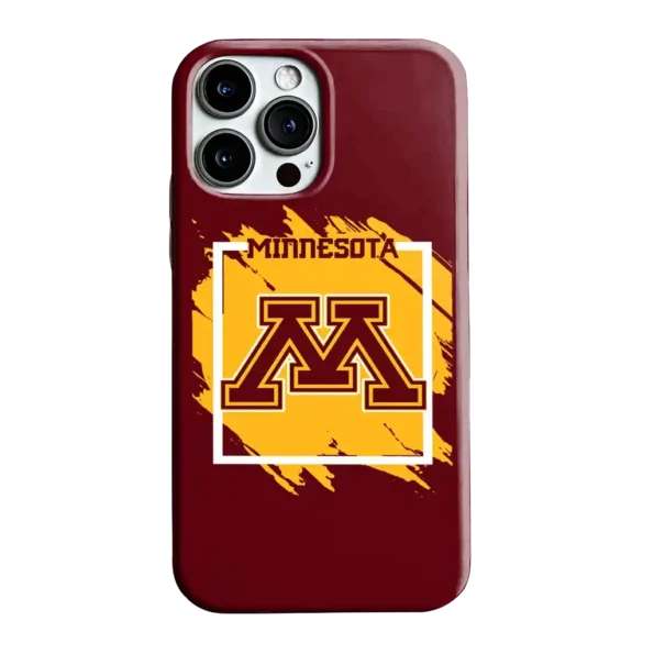 minnesota golden gophers brush square maroon phone case best selling